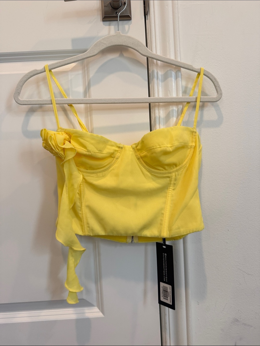 Yellow  Bustier Crop Top